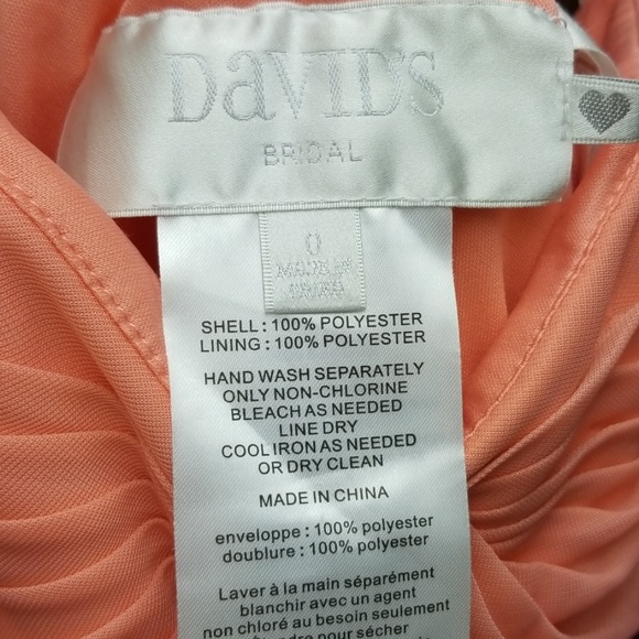 David's bridal versa convertible dress coral reef - Picture 6 of 8